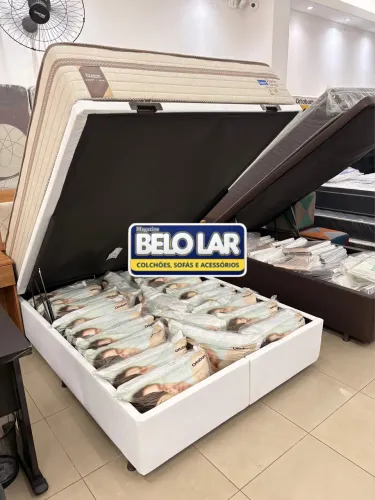 Baú mais Colchão Probel Molas Ensacadas