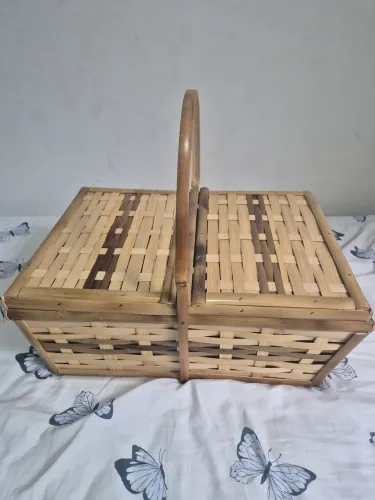 Cesta de piquenique em Bambu