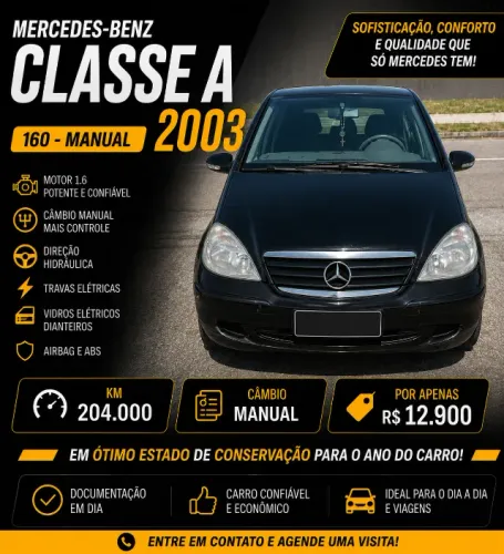 Mercedes-Benz Classe A 160 Classic/ Spirit Mec. 2003