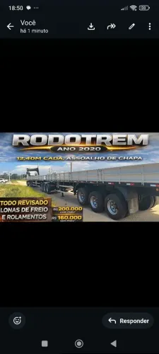 Carreta Rodotrem bitrenzao 