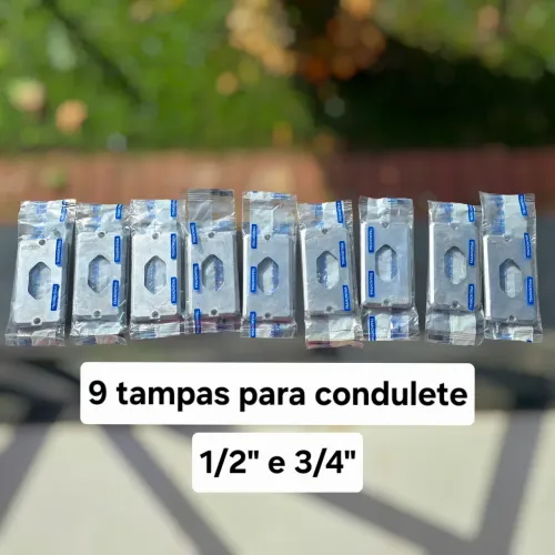 9 Tampas Condulete Tramontina 1/2 e 3/4 - Lacradas (Oportunidade)