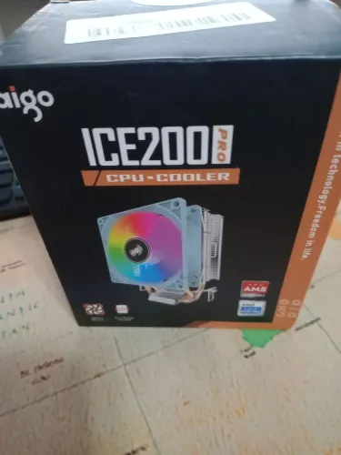 Air Cooler LED RGB AIGO ICE200 PRO - Processador Intel/AMD | Ventoinha CPU Colorida