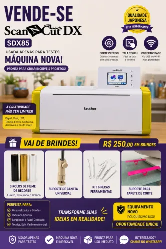 Máquina de Corte Brother ScanNCut SDX85 com Scanner Wi-Fi 110V