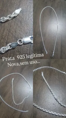 VENDO OU TROCO PRATA 925 LEGÍTIMA 70 CM NOVA