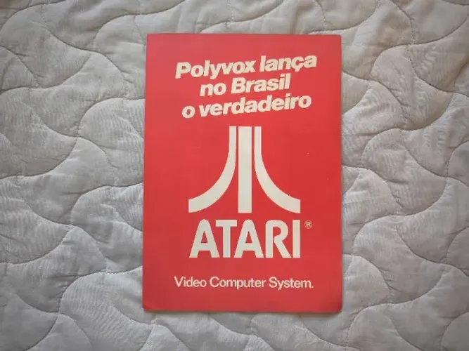 Panfleto Lançamento do Atari 2600 no Brasil 1983 - Polyvox