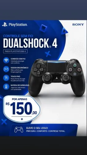 Controle play 4 sem fio