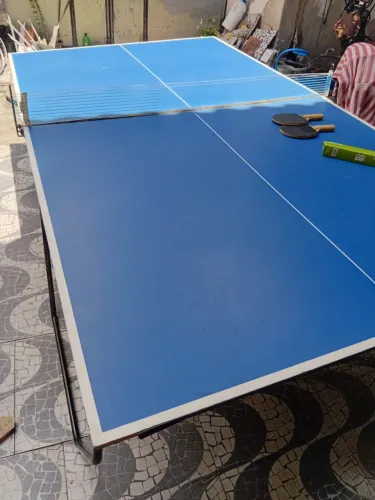 Mesa de pingue-pongue profissional completa com tudo