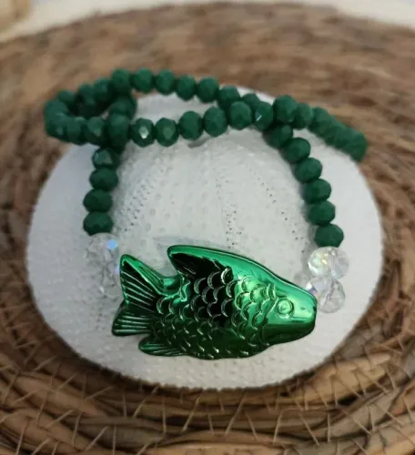 colar cristais peixinho poseidon