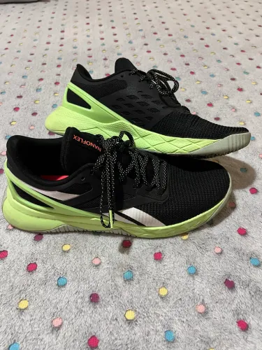 tênis reebok nanoflex preto e verde