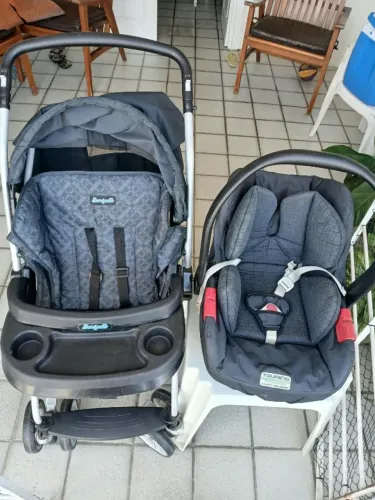 Cadeirinha e bebê conforto burigoto