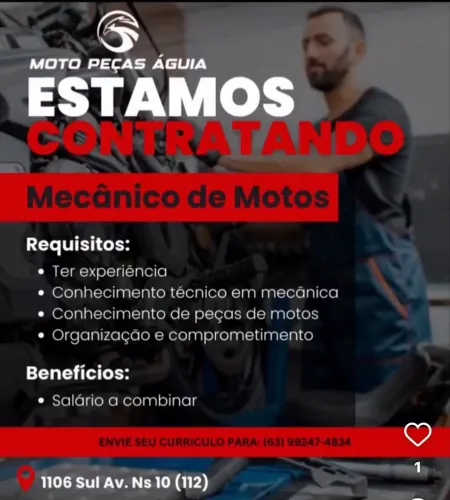 Mecânico de moto com experiência