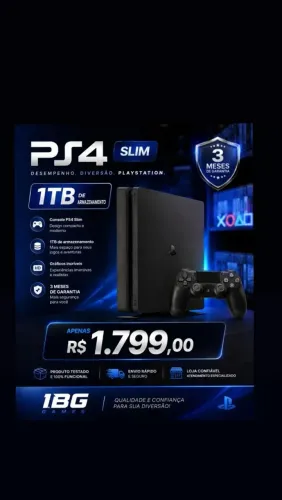 Ps4 slim 1tb de armazenamento