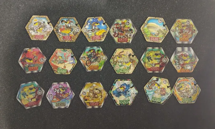 Lote tazos máquina do tempo Elma chips