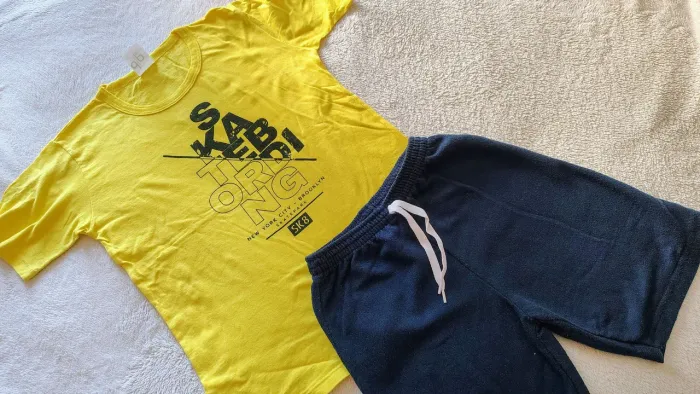 Conjunto 2 peças 8 anos esporte algodão