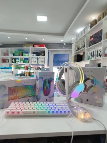 Kit Gamer Completo Lumini Teclado Mouse Headset RGB