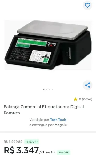 Balança comercial etiquetadora digital