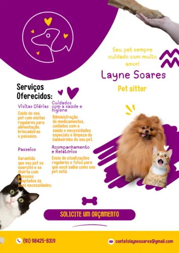 Pet Sitter / serviços para pet / baba de pet