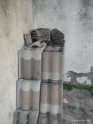 Telhas tégula cinza padrão