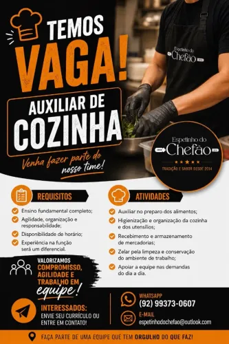 Auxiliar de cozinha