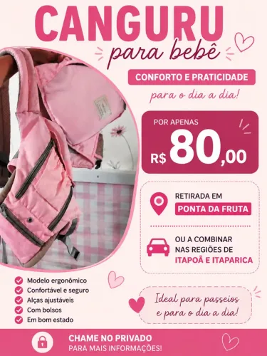 Canguru bebê menina 