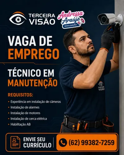 Tec ou auxiliar tec em instalação de sistemas de segurança eletrônica
