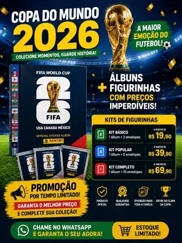 Álbuns de figurinhas + 3 envelopes  da copa do mundo 2026