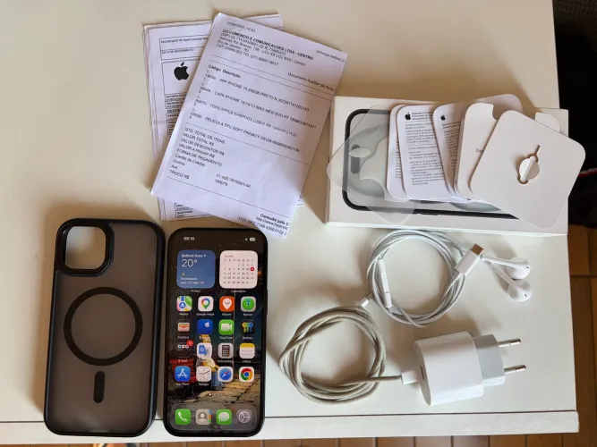 iPhone 15 256 GB Completo | Único Dono | NF | Impecável | Nunca Aberto