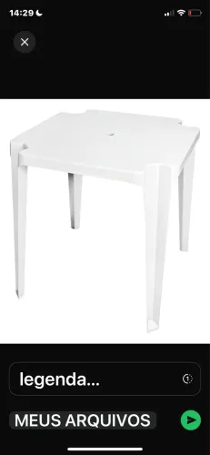 Mesa plástica 