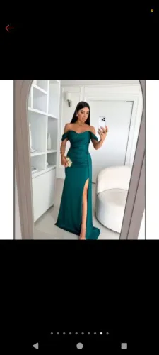 VESTIDO DE FESTA VERDE ESMERALDA 