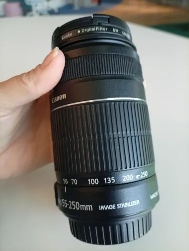 Canon EF-S 55-250mm IS | Teleobjetiva Canon com Estabilizador | Impecável