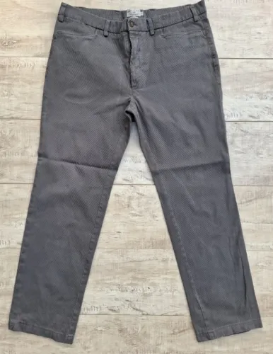 Calça masculina Brooksfield tamanho 50 cor cinza canelada