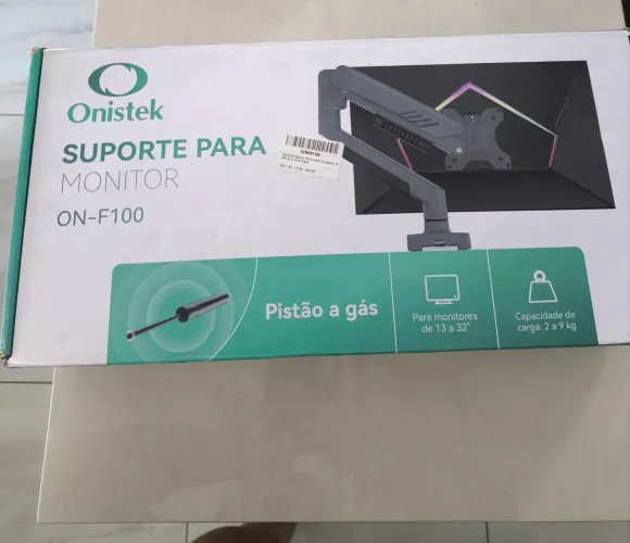 Suporte monitor articulado ajustável 14 até 32 polegadas (A gás) cor preto