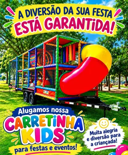 Aluguel Carretinha Kids p/ Festas e Eventos infantil  - Garanta a Diversão!