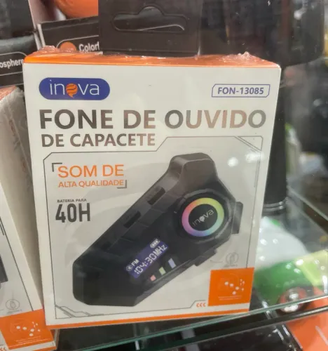 Fone de ouvido pra capacete marca inova pega rádio FM