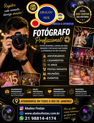 Fotografo Profissional Festas e Eventos, Infantis, 15 anos, Casamento, Aniversários