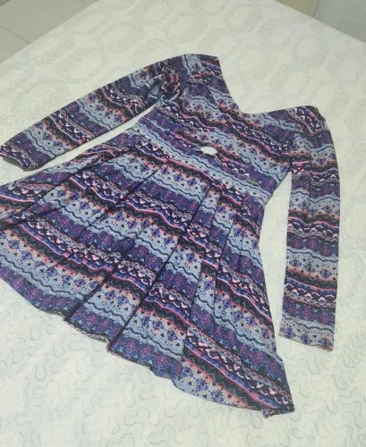 VESTIDO CUTRO ESTAMPADO MANGA LONGA