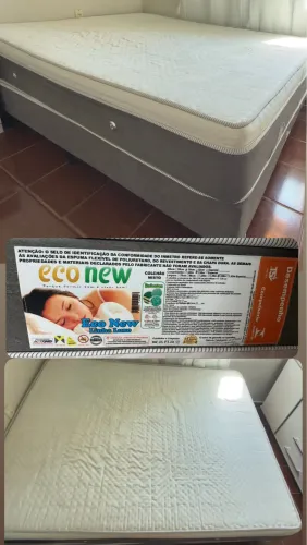 Cama Box Queen Eco New+ Colchão Misto Rabatan - Perfeito Estado