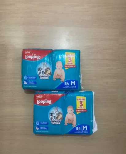 Fraldas M 70 os dois pacote
