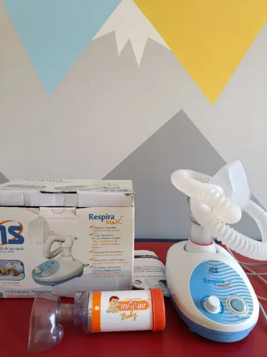 Nebulizador Ultrassônico Respira Max + Espaçador Inal-Air Baby