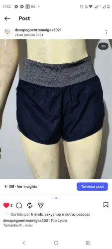 Short Lycra com sobreposiçã