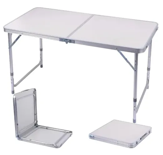 mesa dobrável em alumínio 120x60cm