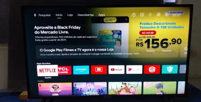 TV 43 POL, TCL, ANDROID, SMART, BORDA INFINITA.