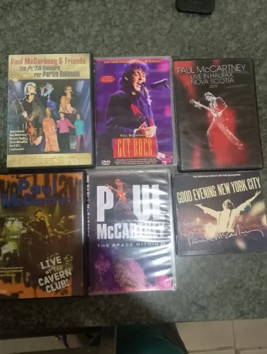Lote com 7 DVDS originais de Paul Maccartney