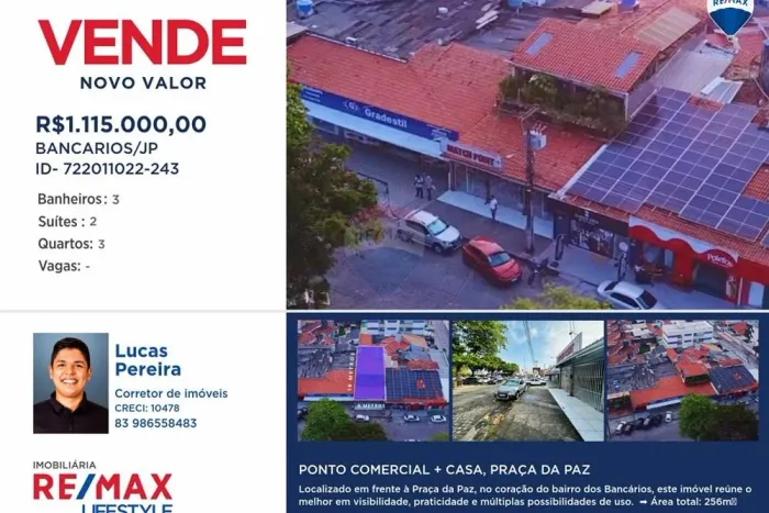 Invista e More na Melhor Localização dos Bancários Imóvel em Frente à Praça da Paz