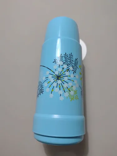 Garrafa Térmica Invicta 1 Litro Azul Floral - Café e Chá