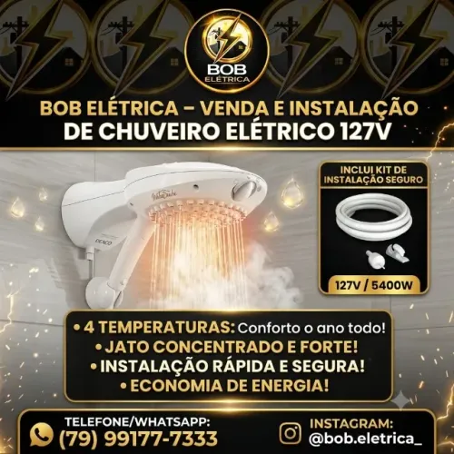 Vendas e instalação de chuveiro elétrico