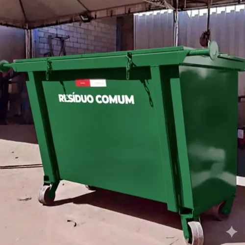 Contêiner basculante padrão ABNT 1500lts