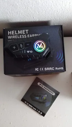 Intercomunicador de Capacete V10 Bluetooth - Novo na Caixa