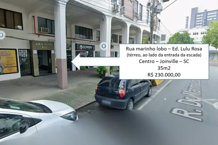 Sala Comercial a Venda | Rua Marinho Lobo  Ed. Lulu Rosa | Centro | Joinville/SC
