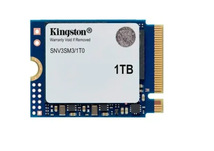 SSD Kingston NV3, 1TB, M.2 2230. NVMe PCle 4.0, leitura 6000 MB/s, Gravação 5000 MB/s.